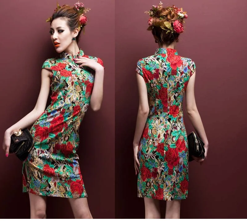 Women 5XL 4XL Shanghai Tang Qipao Cheongsam Evening Party  (58)