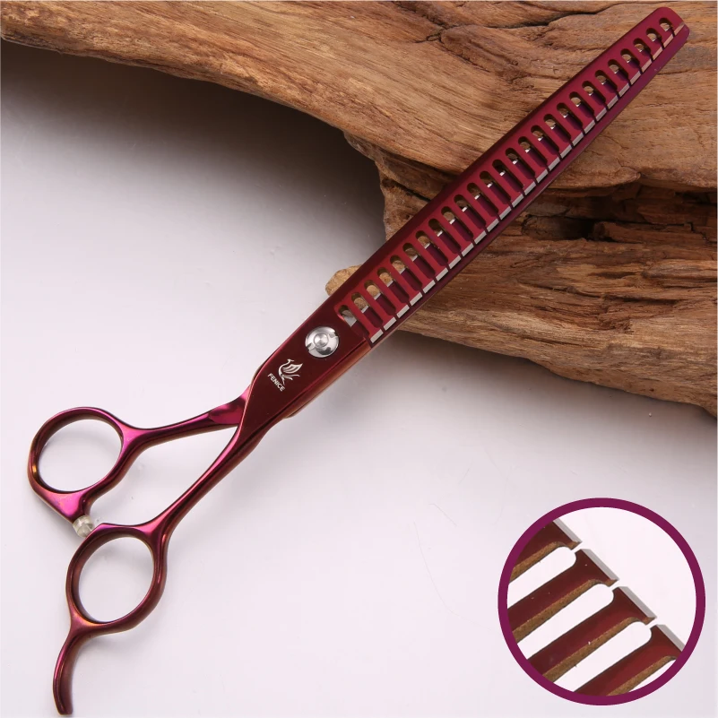 Fenice Professional JP440c 8 inch titanium coated Pet dog Grooming chunker thinning shears Scissors dog grooming scissors dog grooming scissors kit