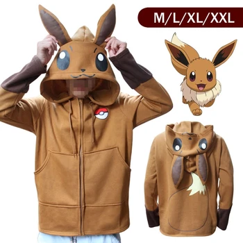 

Pokemon Pokemon cartoon hoodie thick winter section of sportswear Christmas gifts Pikachu Totoro cosplay