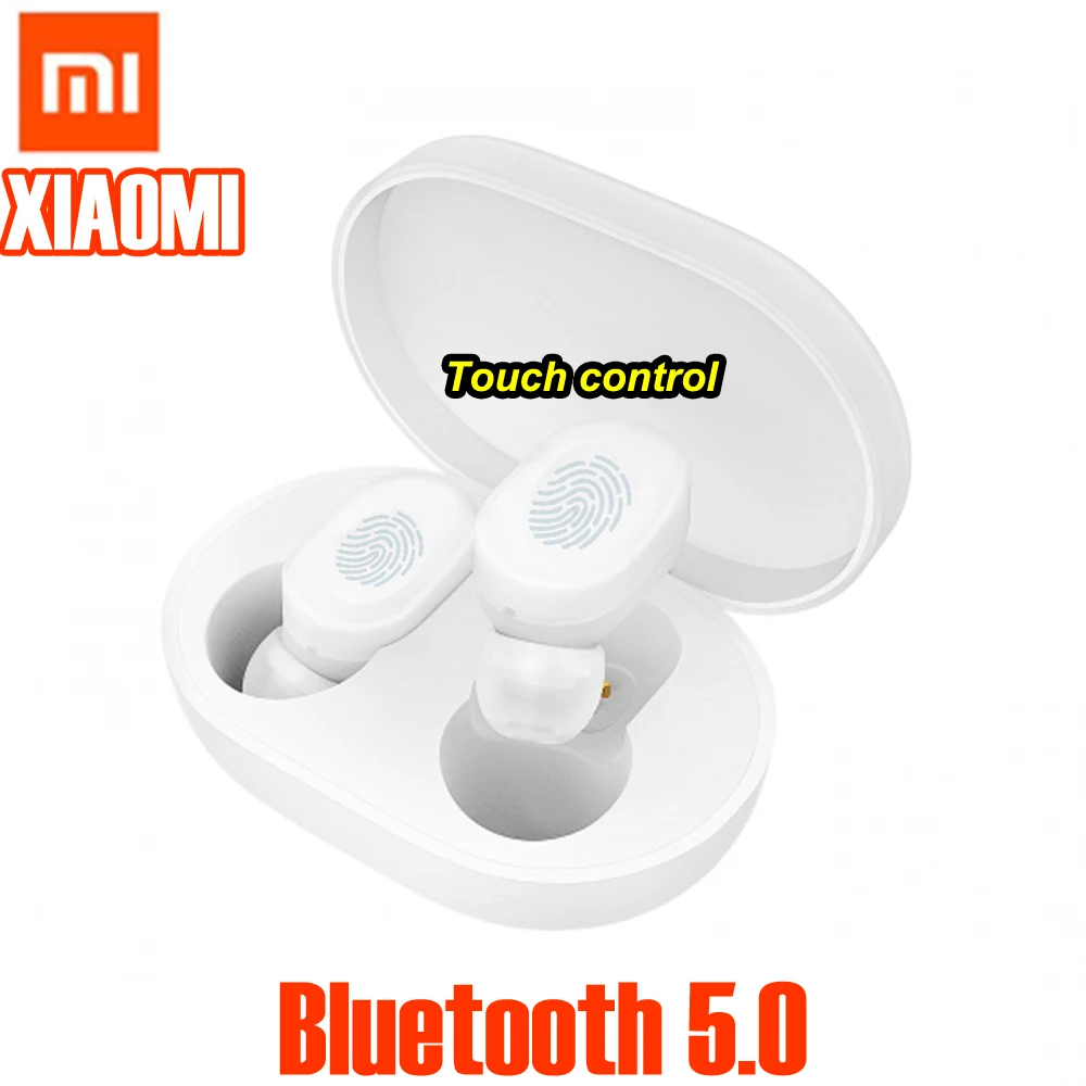

Original TWS Xiaomi AirDots Earphone Bluetooth 5.0 Touch control Headset Mi Earphone Build-in Mic With Charging box