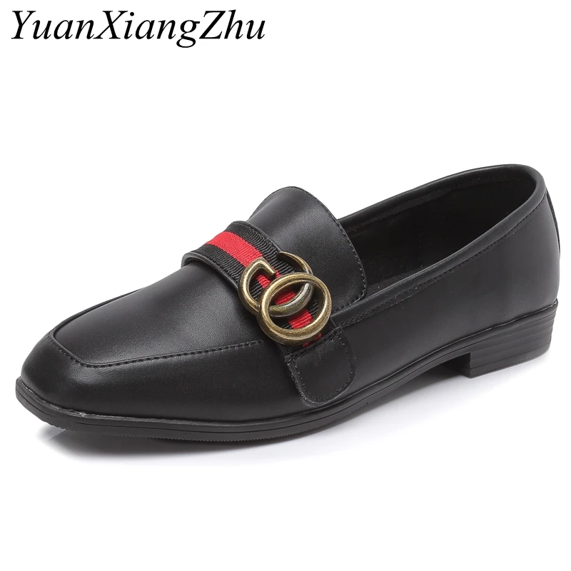 

Plus Size Shoes Women Flats Square Toe Oxford Shoes for Women Loafers 2018 Fashion Comfortable Slip on Women Shoes Size 34-43