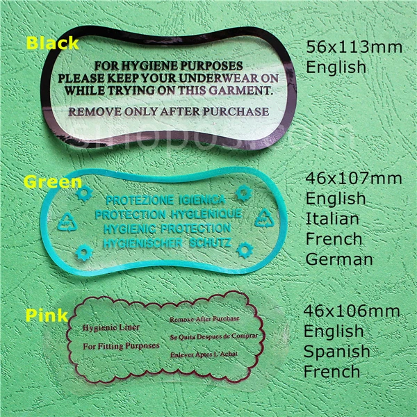 Гигиеническая этикетка прозрачная лента, купальный костюм нижнее белье трусики бикини примерить стикер полосы этикетки клей фитинг защитный вкладыш
