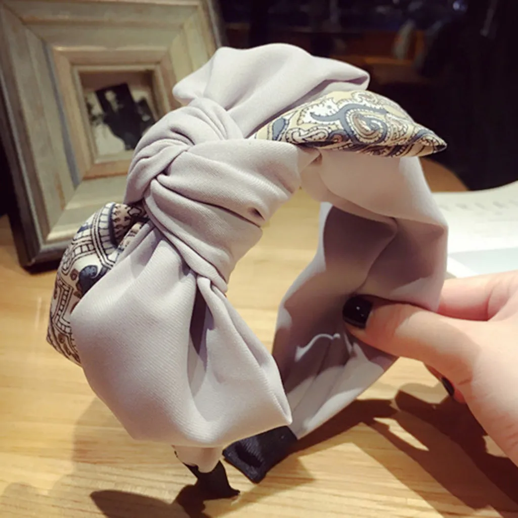 

2019 JAYCOSIN Women's Headband Headwrap Bow Knot Cross Tie Velvet Hairband Accessories April1 P30