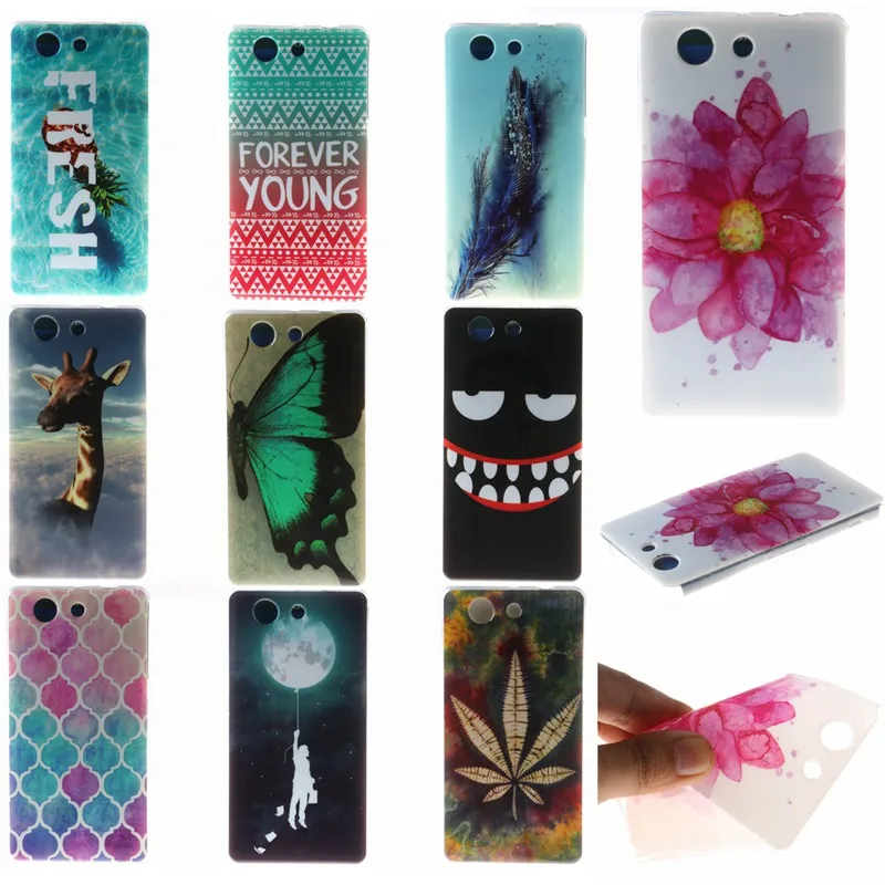 Cute animal Flowers TPU Soft Case For Sony Xperia Z3 Compact Z3Mini D5803 D5833 M55W Back Cover Cases |