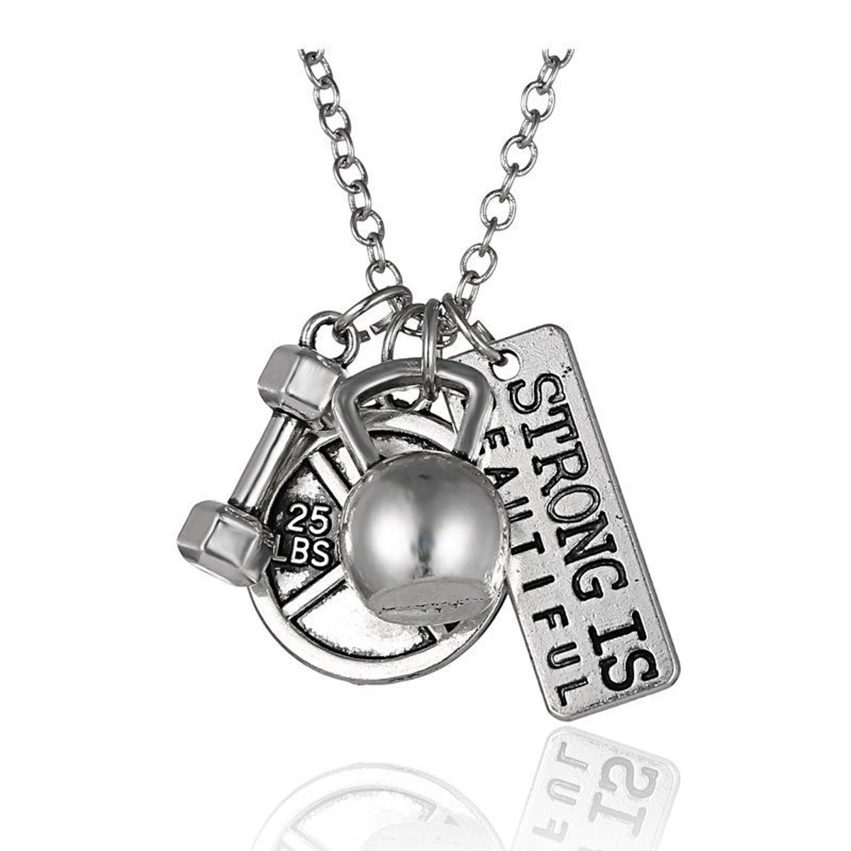 

Shellhard Men Kolye Dumbbell Necklace Vintage Barbell Gym Sport Fitness Weight Pendant Necklaces For Women Men Jewelry Bijoux