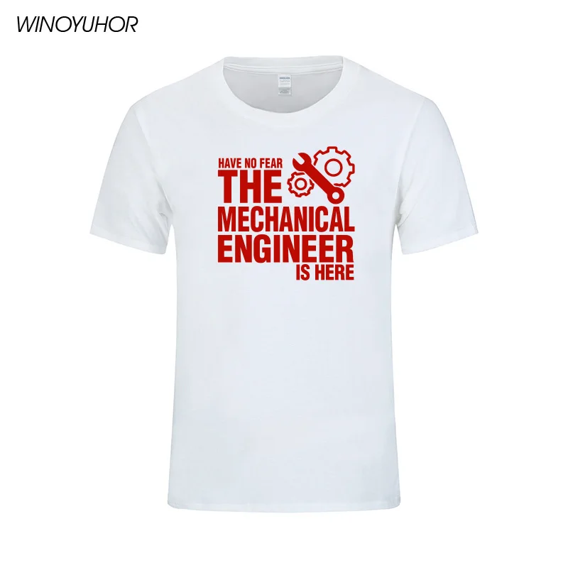 Have No Fear The Mechanical Engineer Is Here T Shirt Novelty Funny T-shirt Mens Clothing Short Sleeve Tops Camisetas Masculina
