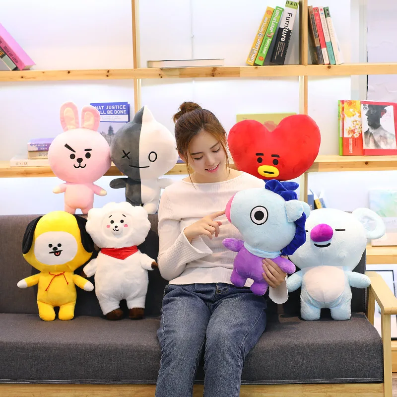 

25CM KPOP TATA VAN SHOOKY COOKY CHIMMY SHOOKY RJ Pillow Stuffed Plush children Toy Doll Cushion gifts