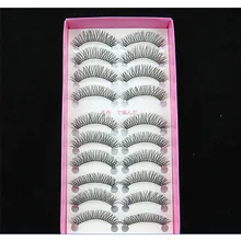 Накладные ресницы 10 пар модные натуральные ручной работы Длинные Накладные черные ресницы макияж, накладные ресницы