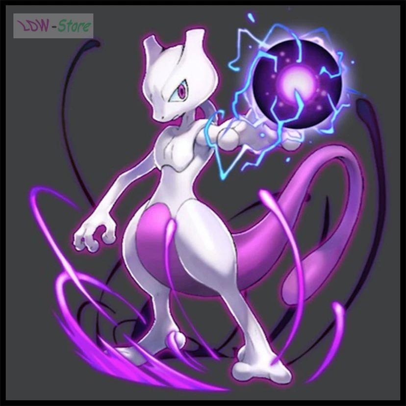 5d diy алмаз для алмазной вышивки живопись Покемон Mewtwo вышивки крестом полный квадрат дрель украшение из мозаики стразами NEW1111