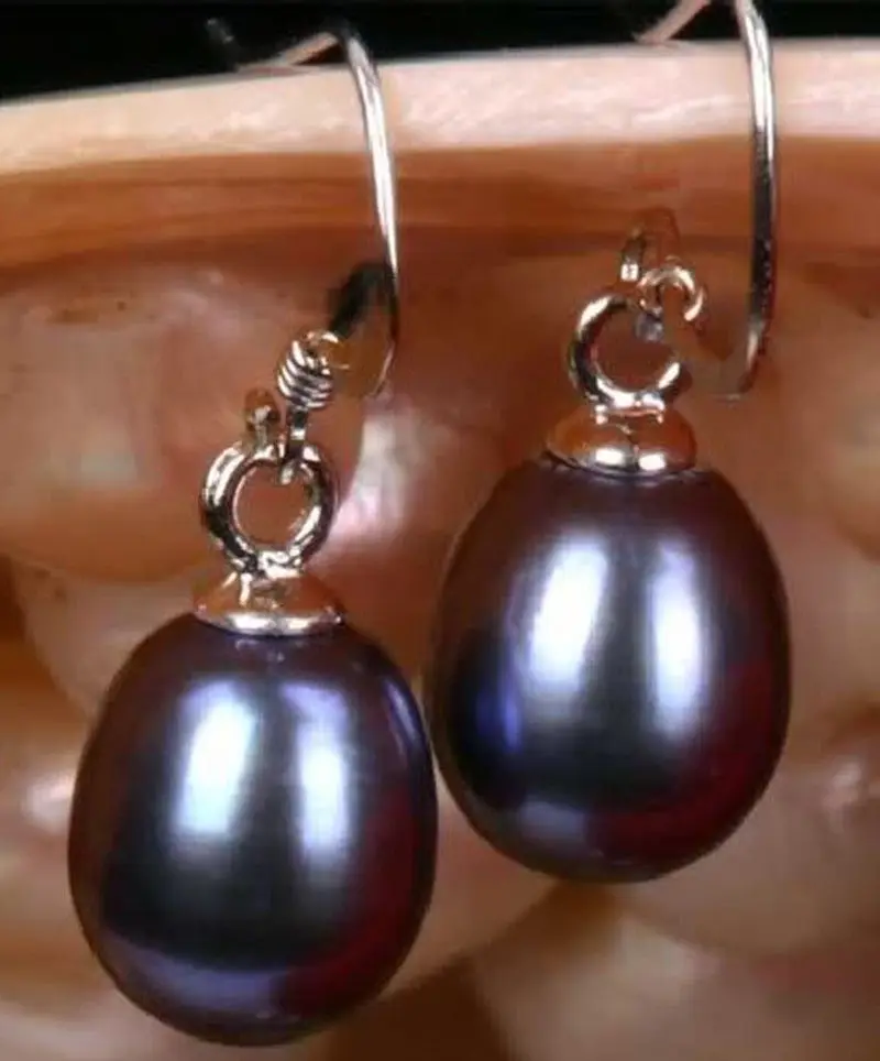 

Wholesale price 16new ^^^^Beautiful 6-7 MM TAHITIAN BLACK PEARL Sterling Silver Drop/EARRING
