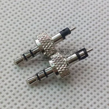 

8pcs Special interlocking network spent 3.5 stereo plug nickel plated brass lockable injection 3.5-dimensional injection head