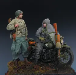 1:35 US Soldier & Rider (для набора MINIART) немецкий мотоциклист soldier KG Hansen at Poteau Set
