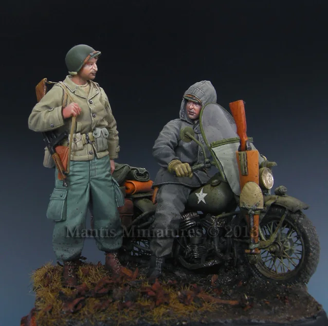 

1:35 US Soldier & Rider (for MINIART kit)German motorcyclist soldier KG Hansen at Poteau Set