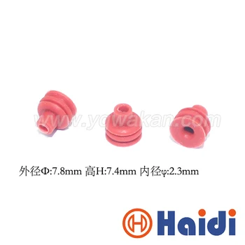 

Free shipping 100pcs automotive plug silicone rubber seal HDZ-36 red wire seals for auto connector