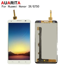 ЖК-дисплей для Huawei Honor 3X G750 G750-T01 G750-T00 G750-U10 ЖК-дисплей с сенсорным экраном стеклянная панель сенсорный экран с рамкой digitizer assembly