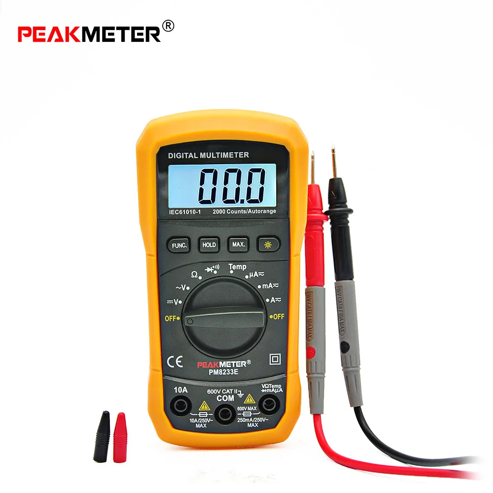 

PM8233E Multifunction Handheld Digital Multimeter Portable DC AC Voltmeter Temperature Tester For School Laboratory Factory