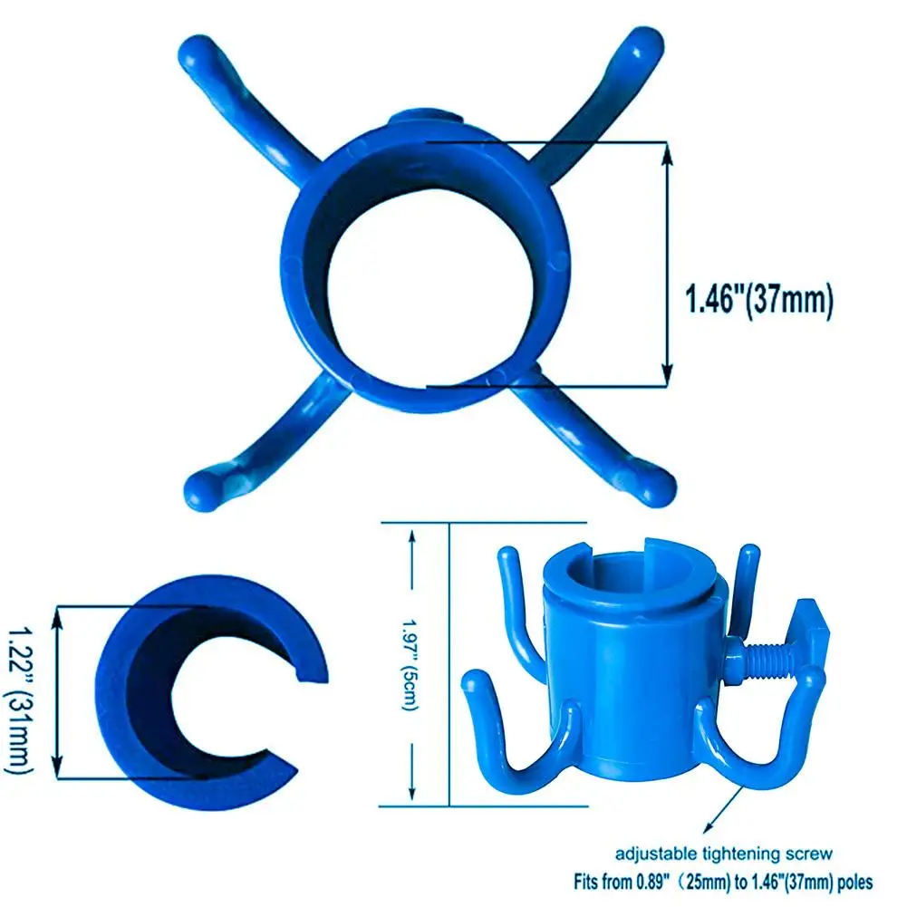 2 шт. пляжный зонт подвесным крюком 4-зубцами Пластик петли подвесные для Полотенца шляпа одежда Камера сумка На открытом воздухе