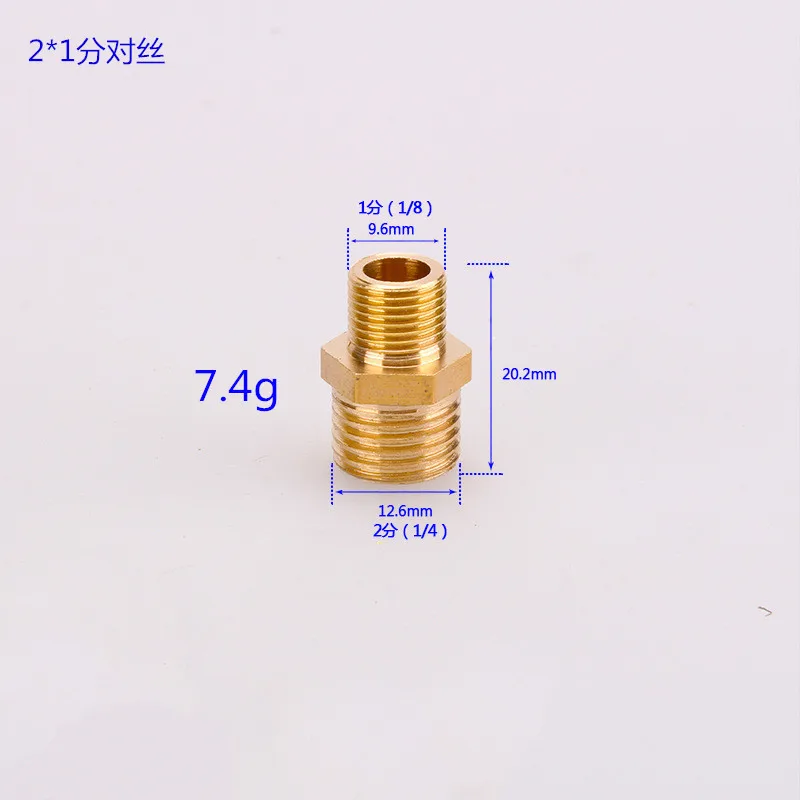 1/8 дюйма 1/4 дюйма 3/8 дюйма 1/2 дюйма латунный фитинг с наружной резьбой шестигранный ниппельный соединитель BSP с наружной резьбой быстрый адаптер