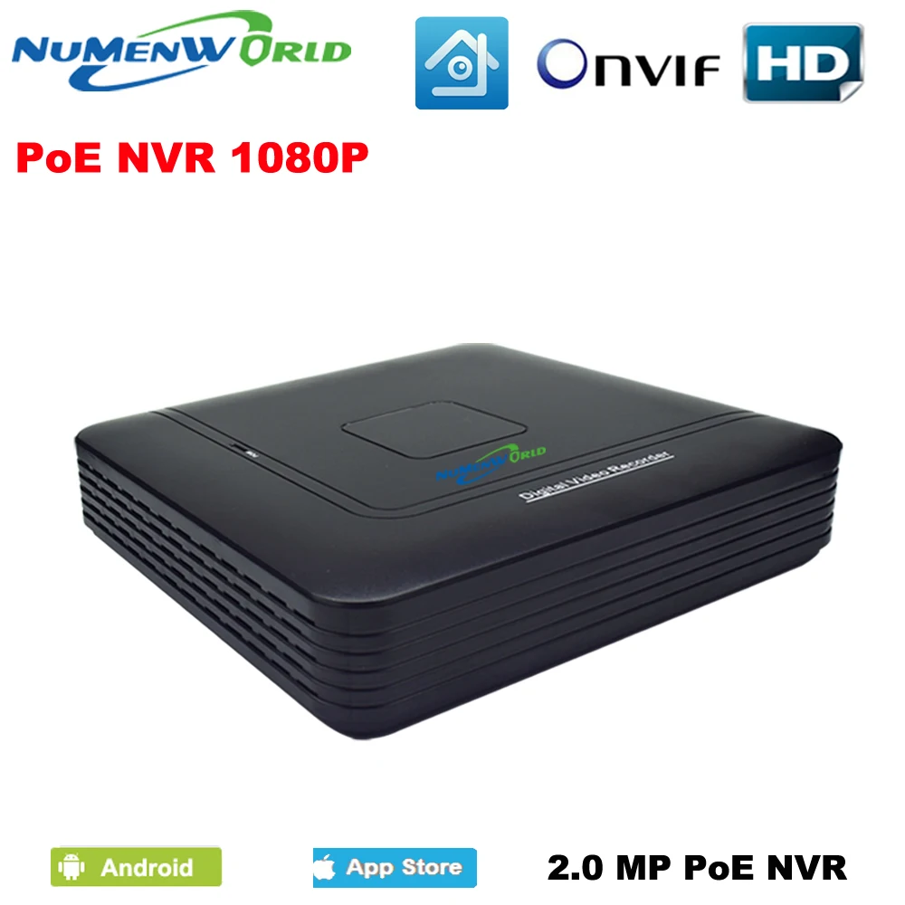Видеорегистратор DC48V P2P 4CH POE Mini NVR от производителя запись в режиме реального