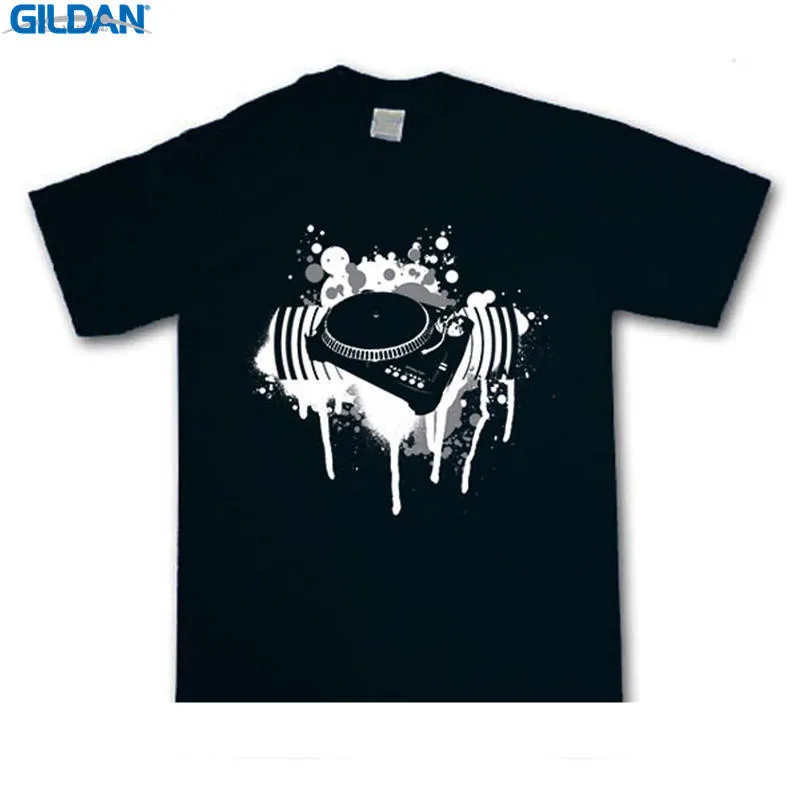 customized Buy T Shirt Designs Gildan Men'S Dj Turntables Short Sleeve Casual Crew Neck Tee Shirts