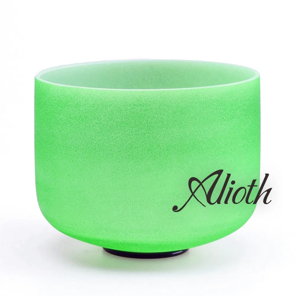 

10 Inch Green Outside Colored F Note Crystal Singing Bowl for Heart Chakra Balancing/Yoga/Meditation /Sound Therapy
