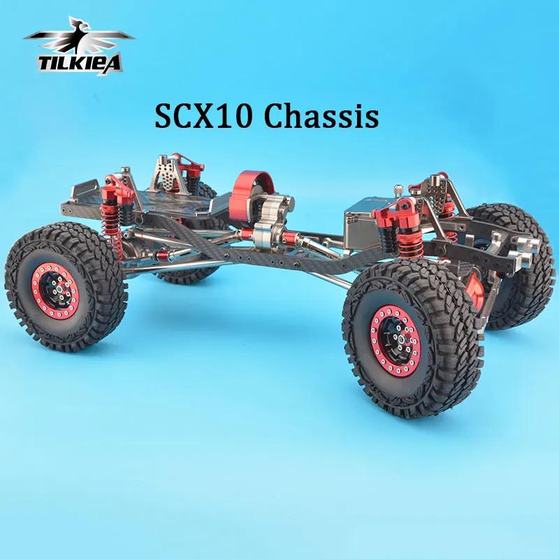 RC CNC сплав SCX10 шасси карбоновая рама масштаб 1/10 4WD Rock Crawler комплект в сборе | Игрушки