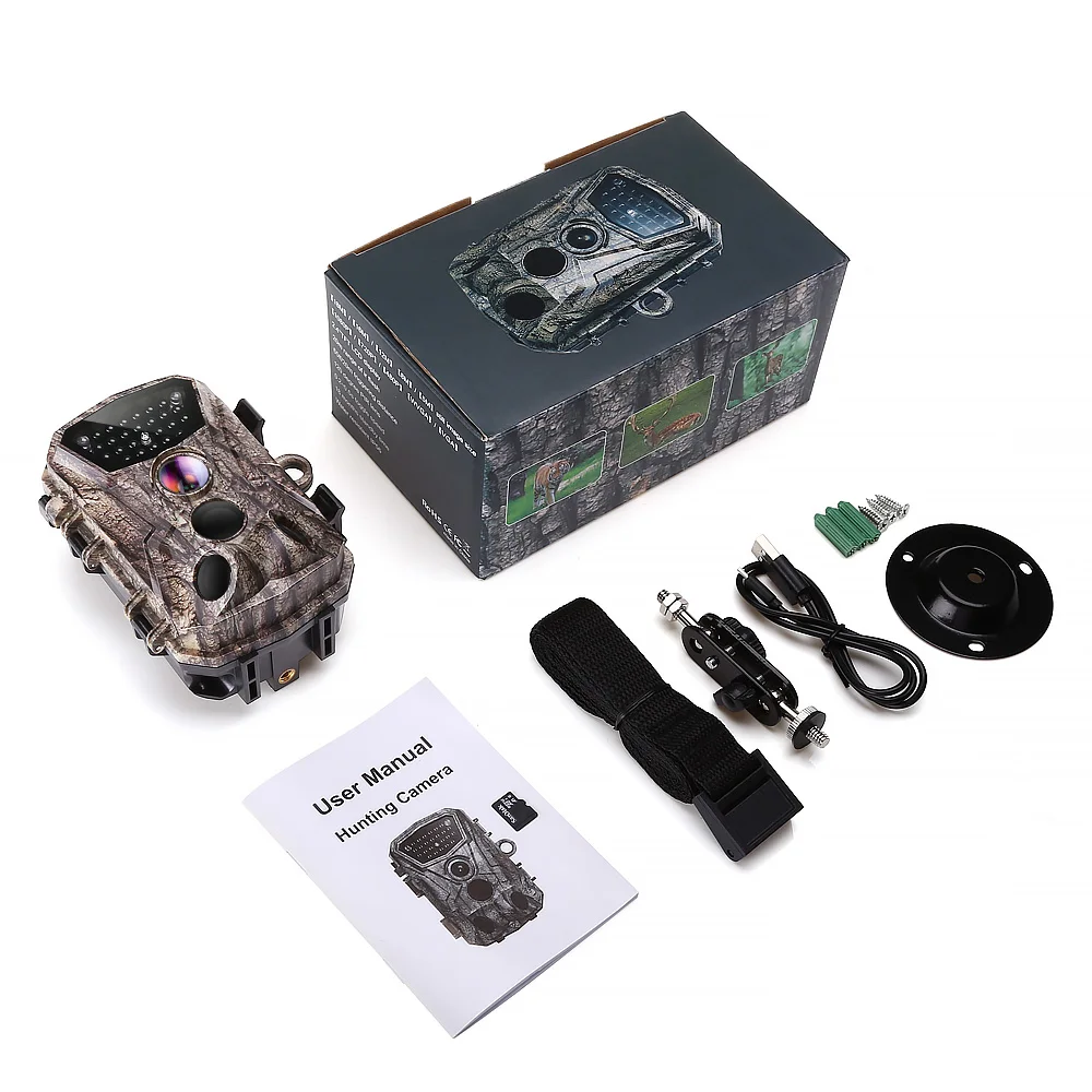 BOBLOV H883 18MP 1080P Hunting Trail Camera 24 Infrared LEDs 120 Degree PIR Lens Scouting Wildlife Night Vision Cameras