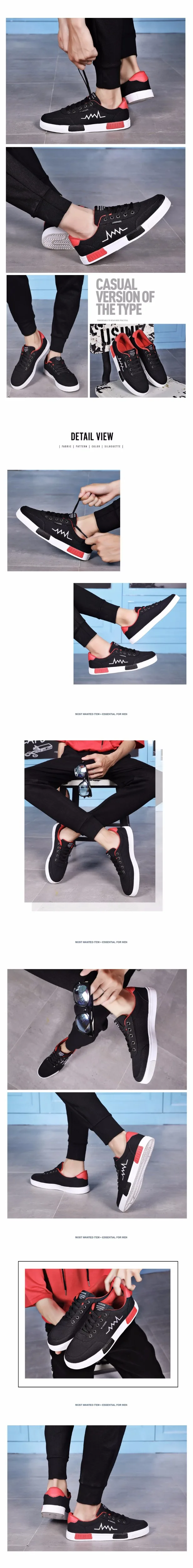 Geguistle New Arrival Comfortable Casual Shoes Mens Canvas Shoes For Men Lace-Up Brand Fashion Flat Loafers Shoe05