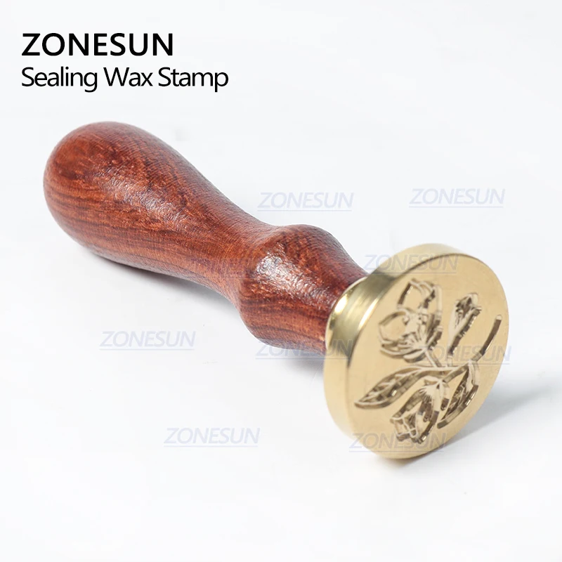 ZONESUN специальная печать штамп с деревянной ручкой для упаковки подарков