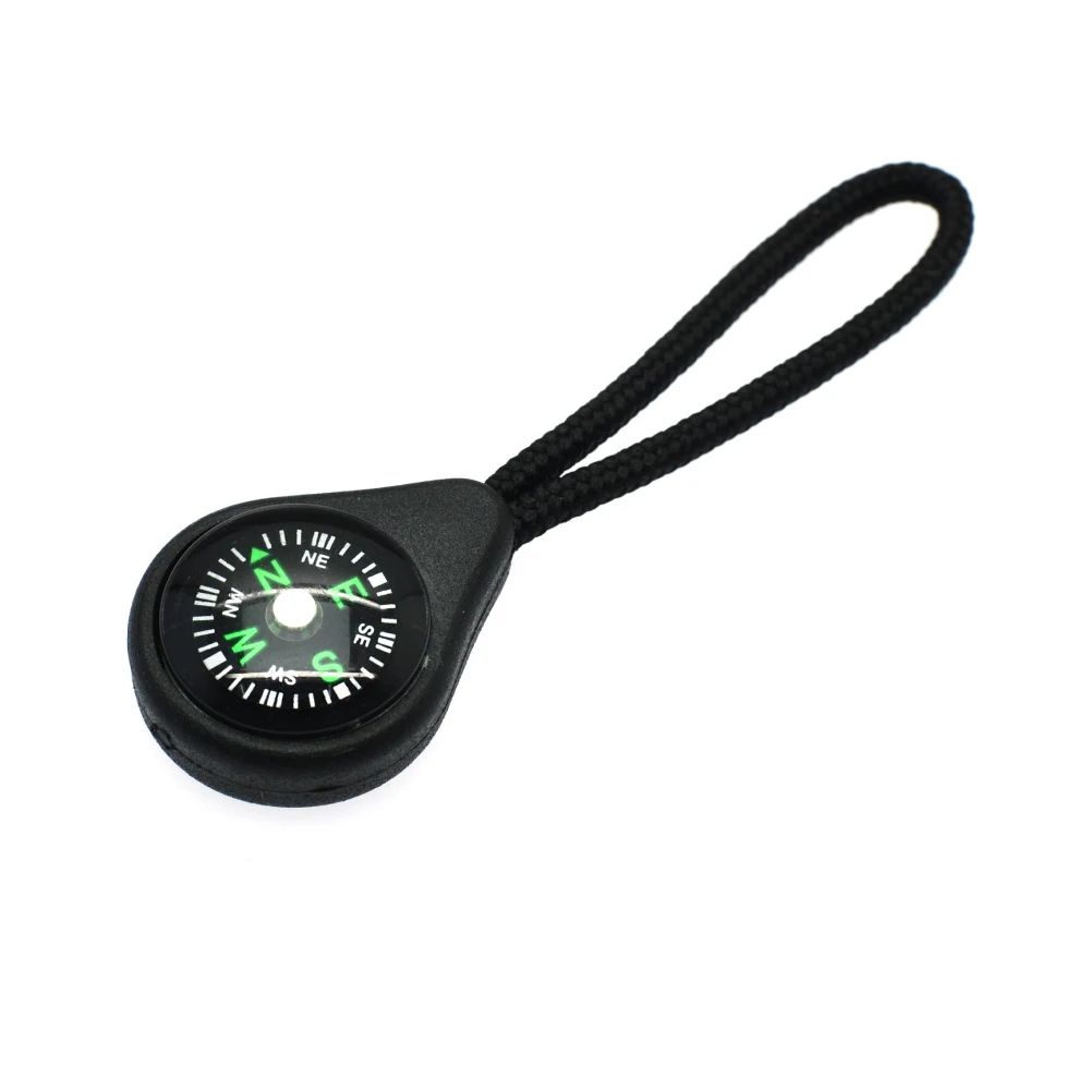 100pcs/pack Compass Zipper Pull With Strap For Backpack Gym Suit