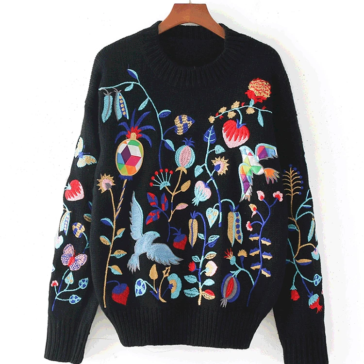 embroidery on sweater
