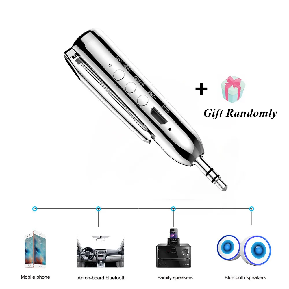 Беспроводной Bluetooth Aux аудио приемник адаптер 3 5 мм Hands Free Music Receiver Bluetooth4.2 громкой