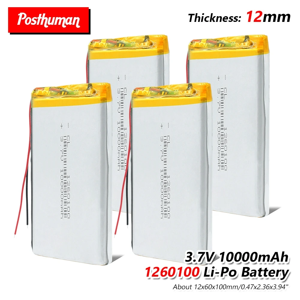 

1260100 With PCB Li-polymer Battery 3.7V 10000mAh Lipo Li-Po Lithium Battery Replacement For Tablet DVD Medical Device