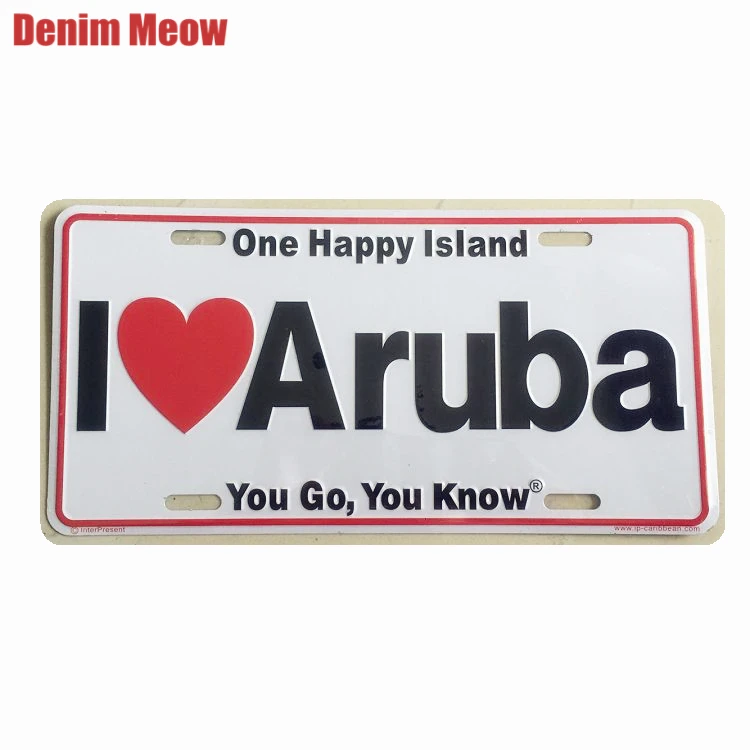 ARUBA One Happy Island винтажные металлические оловянные знаки автомобильный бар кафе