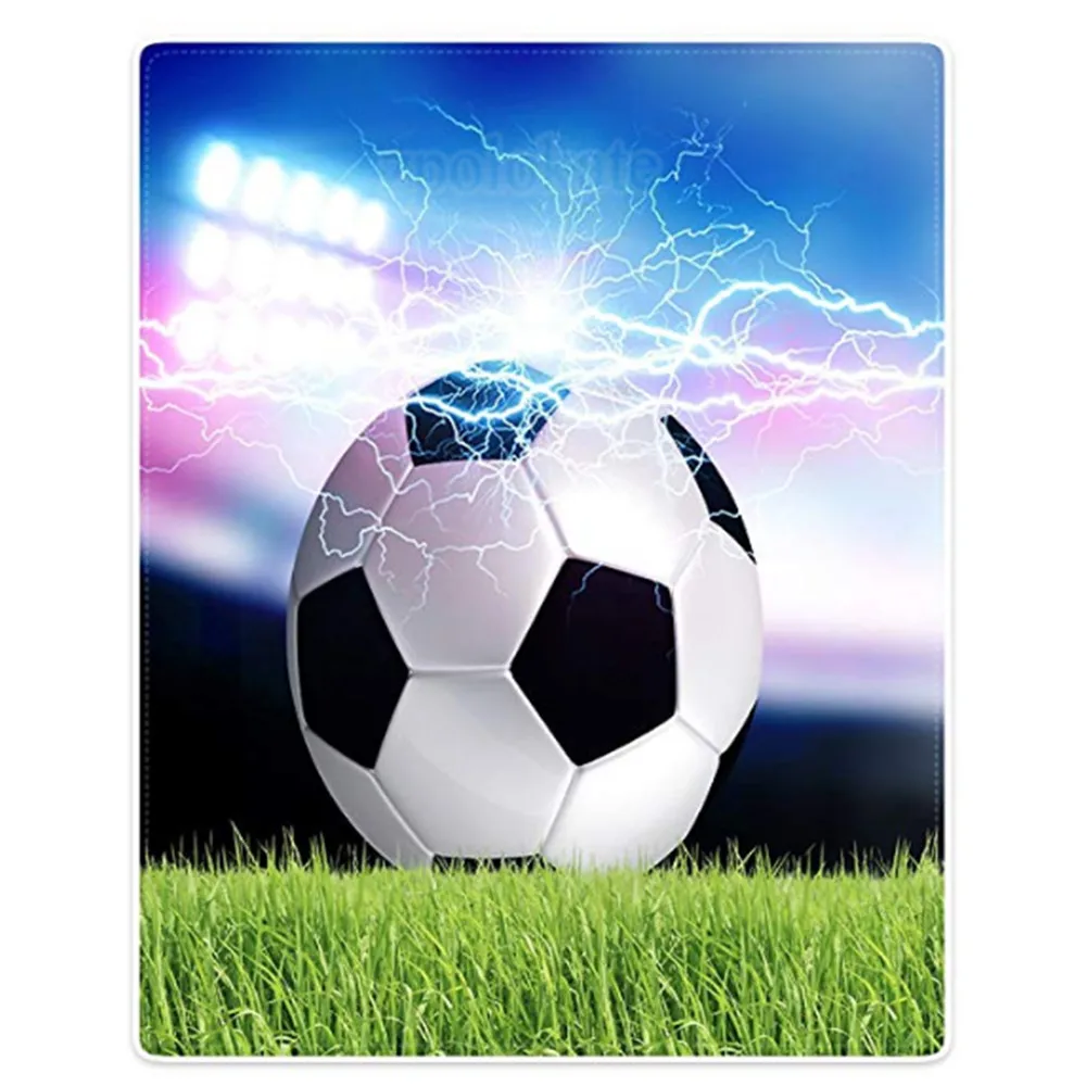 

Blanket Warm Blankets Sofa Bed Throw Cool Lightning Football Soccer Grassland