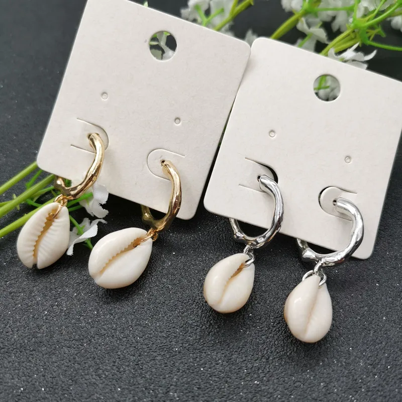JCYMONG Newest Design Sea Shell Earrings FOr Women Bohemain Ocean Natural Shell Cowrie Statement Earring 2019 Beach Jewelry Gift - Image 3