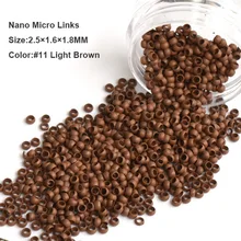 Нано кольцо 2,5*1,6*1,8 мм 1000 шт/бутылка#1 нано медные микро-кольца нано-бисер черные эластичные аксессуары для волос