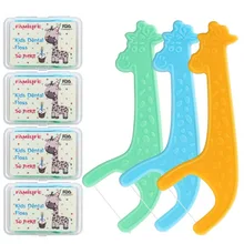 120 шт Детские зубочистки M-03 с 4 удобными футлярами для путешествий неароматизированные палочки L0526