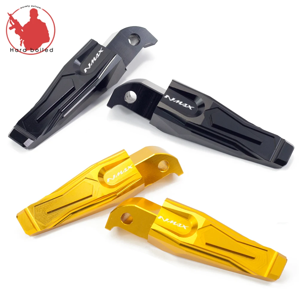 

For Yamaha NMAX 155 NMAX155 2015 2016 2017 2018 motorcycle accessories Rear Foot Pegs Rests Passenger Footrests With "NMAX" LOGO