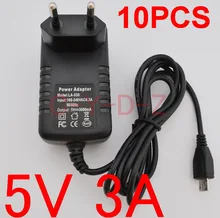 10 pcs 5 v 3a micro usb adaptador de alimentação carregador para quad core Tablet PC Onda V975s V975m V973 V972 V971 V811 V813 V801 V711S