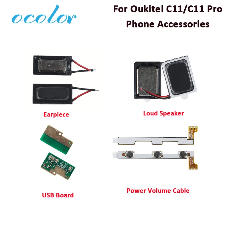 Ocolor для Oukitel C11 Pro USB плата зарядки громкий динамик кнопка питания громкости гибкий