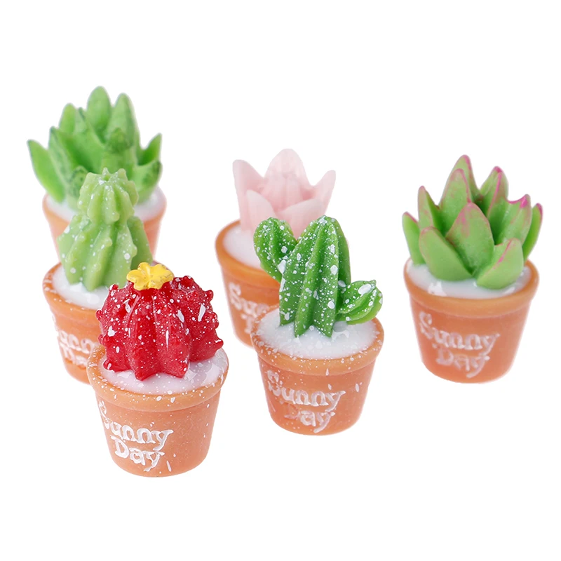 

5Pcs DIY Small Ornaments Toy Micro-Landscape Resin Cactus Horticultural Bonsai