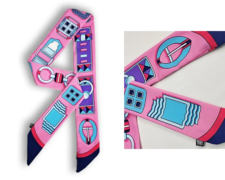 Новые сумки для галстуков ленты шелковый шарф галстуки бандажные Сумки Шарфы-ручки, красивые женские маленькие обтягивающие шарфы