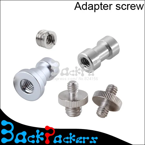 5in1 font b tripod b font head monopod flash light stand adapter metal screw kit 1