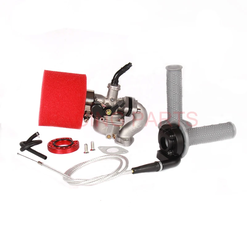 

PZ19 Carburetor Intake Visiable Throttle Grip Settle Cable Air Filter Oil Filter 50cc 70cc 90cc 110cc Pit Bike ATV Quad Go Kart
