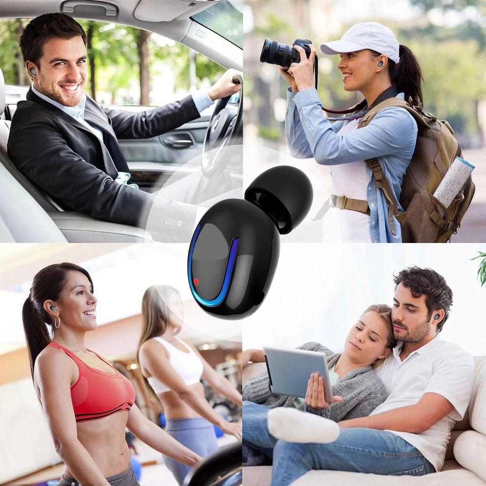 Бизнес Bluetooth наушники беспроводные вкладыши Мини спортивная Гарнитура 3D стерео