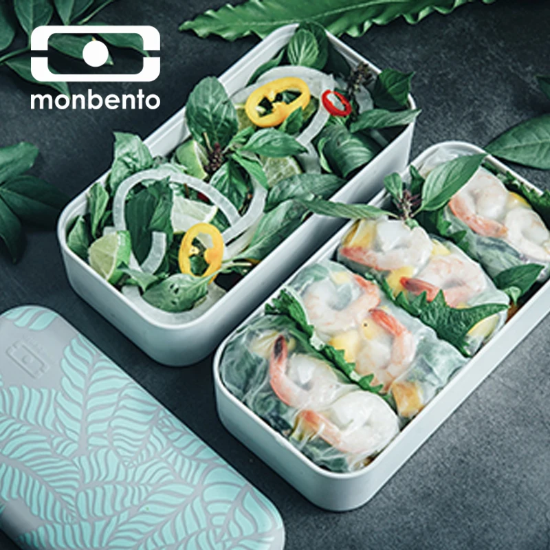 Monbento Высокое качество здоровый пластик ланч бокс 1000 мл Bento коробки для обедов
