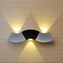 Светодиодный настенный светильник алюминиевый настенный светильник Современный Креативный волновой Светильник Цвет для дома ТВ фон