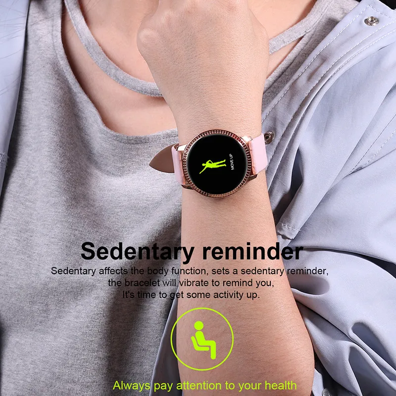 ساعة ذكية النساء الرجال القلب معدل مراقبة ضغط الدم جهاز تعقب للياقة البدنية الرياضية للماء IP67 تشغيل الإلكترونية ساعة ذكية es