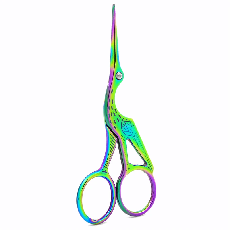 1Pc Color Titanium Stainless Steel Vintage Scissors Antique Floral Sewing Scissor for Needlework Tailor Shears Fabric DIY Tool,Q